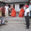 anna vastra daana satram-swamijis with volunteers from the village-5mar2013
